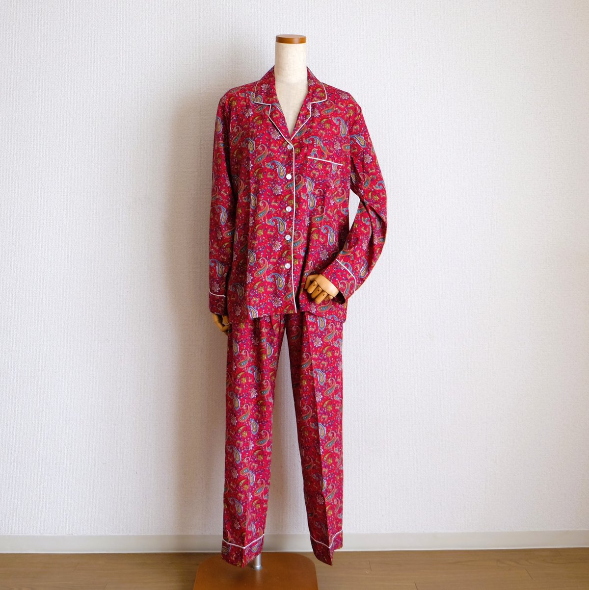 macgraw ローズプリントシルクパジャマセット