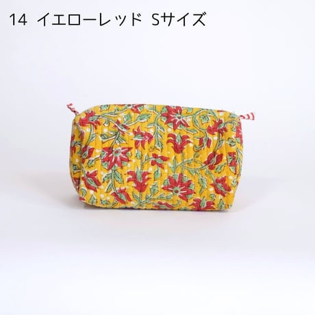 ポーチ インド綿 ブロックプリント Sサイズ 20種類