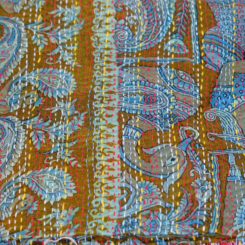 シルクカンタ ストール 約50×200cm インド刺し子布 9種類