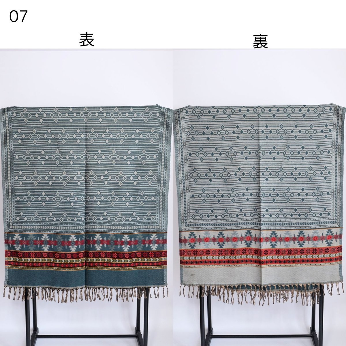 ヤクウール(ヤクダウン)100％軽くて暖かいブランケット・ショール ヤクウール ショール ブランケット 約90×200cm 10種類 01-10 | インド