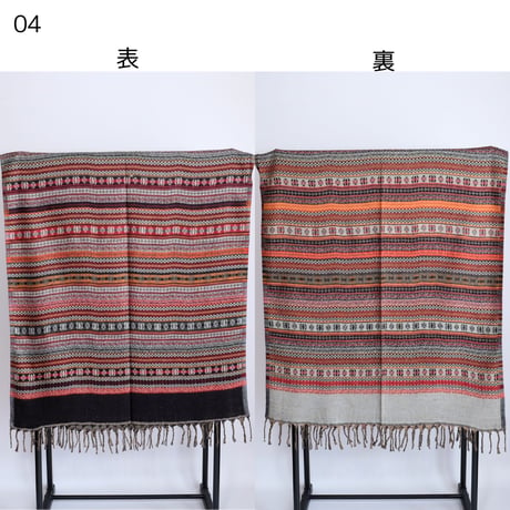 ヤクウール　ショール　ブランケット　約90×200cm　10種類　01-10