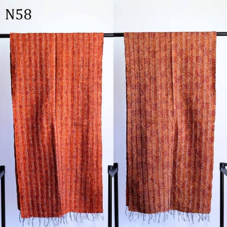 シルクカンタ　ストール　約50×200cm　インド刺し子布　N51～N60