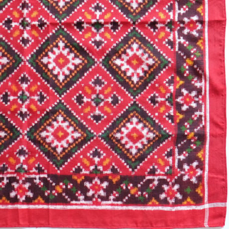 パトラ織り　バンダナ　スカーフ　約57×57cm　インド　3種類