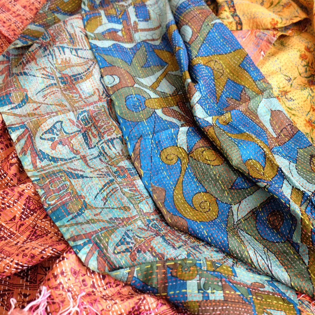 dosa シルク　カンタ　ストール　インディゴ dosa シルク カンタ ストール インディゴ dosa シルク カンタ ストール