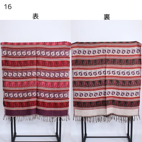 ヤクウール　ショール　ブランケット　約90×200cm　10種類　11-20