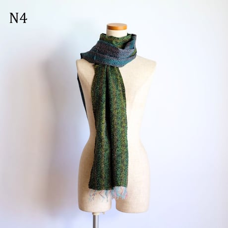 シルクカンタ　ストール　約50×200cm　インド刺し子布　N1～N10