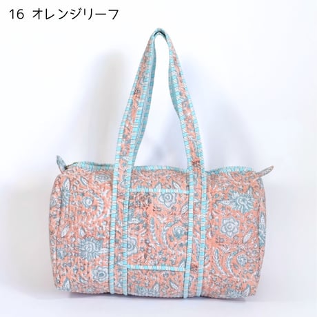 ダッフルバッグ インド綿 ブロックプリント Lサイズ 01～20