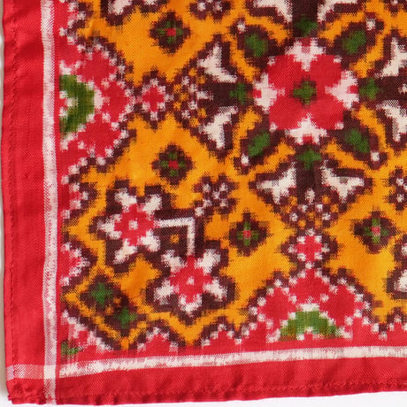 パトラ織り　チーフ　ミニスカーフ　約26×26cm　インド　3種類