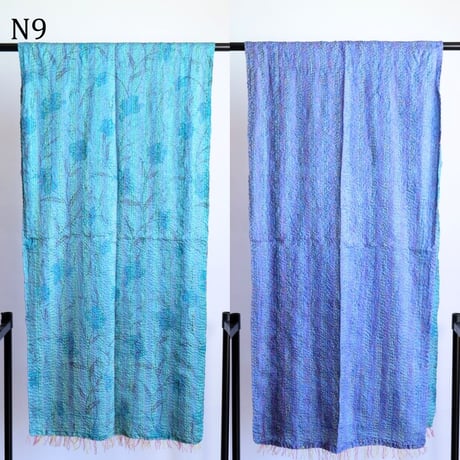シルクカンタ　ストール　約50×200cm　インド刺し子布　N1～N10