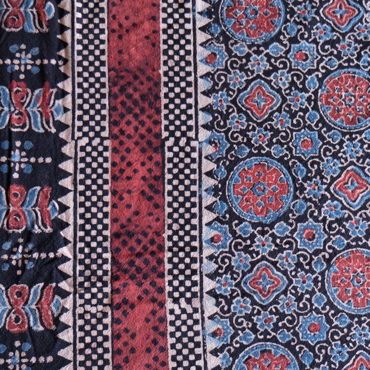 マルチクロス 約145×224cm インド綿 ブロックプリント アジュラック