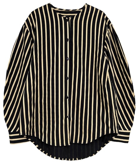 no-collar striped shirt　　IR1478