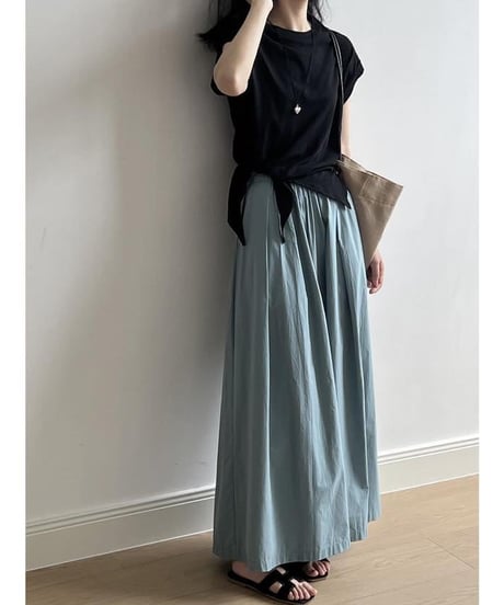 tucked gathered wide pants　　IR1621