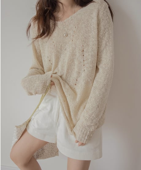 tucked high waist short pants　IR1382