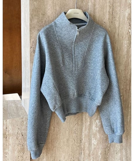 half zip short sweatshirt /3color　　IR1600