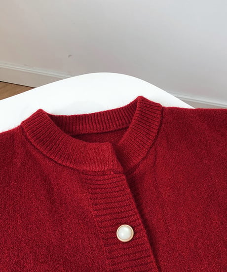 jewel button knit cardigan /4color　IR1565