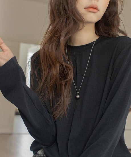 center seam basic long T-shirt /3color　IR1571