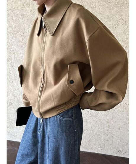 drop shoulder blouson/2color　IR1523