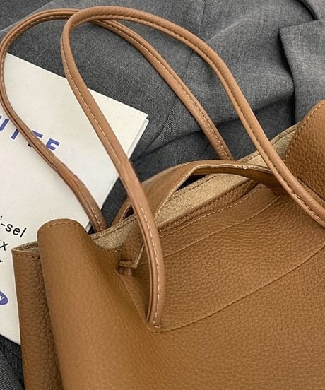 square tote shoulder bag+pouch set　　IR1598