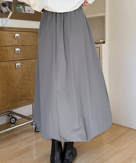 waist ribbon balloon skirt /2color　　IR1607