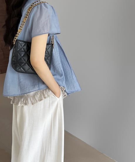 sheer layered frill blouse　　IR1675