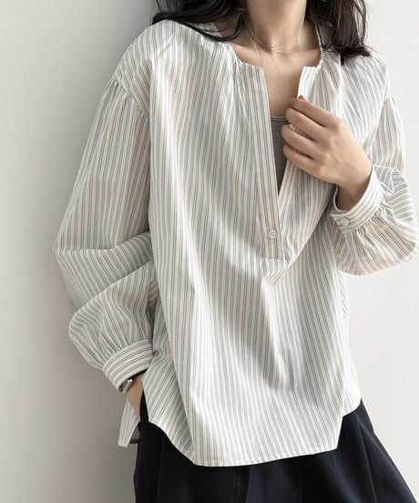 skipper shirt & camisole layered set /3color　　IR1653