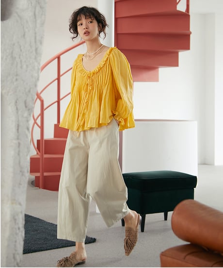 cotton cocoon pants　　IR1358