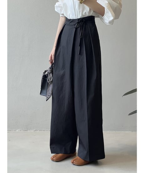 wide leg tuck pants /3color　　IR1611
