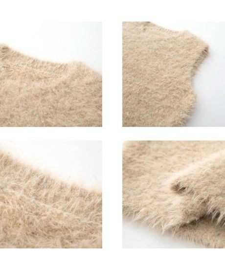 brush knit vest /2color　　IR1519