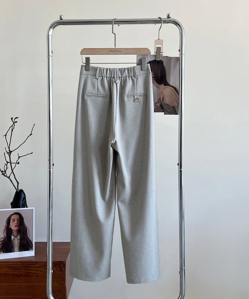 overlap tuck wide pants /2color IR1594 | irumoon