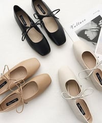 front ribbon flat pumps　　IR1455