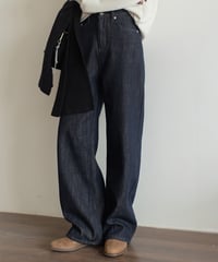 high waist wash denim /2color　IR1582