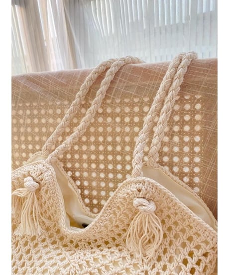 natural mesh tote bag /2color　　IR1629