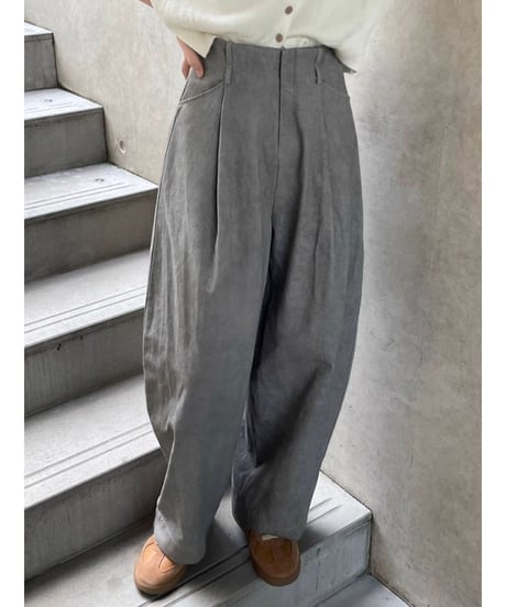 high waist wide tuck pants /2color　IR1581