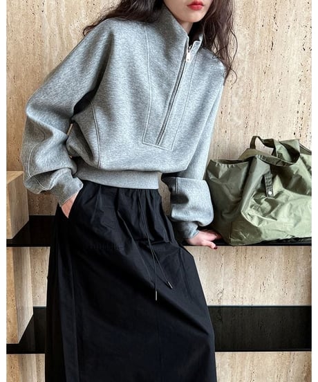 half zip short sweatshirt /3color　　IR1600
