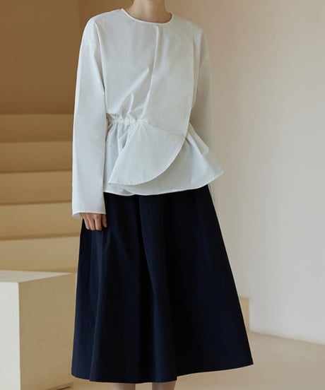 asymmetric peplum shirt　　IR1435