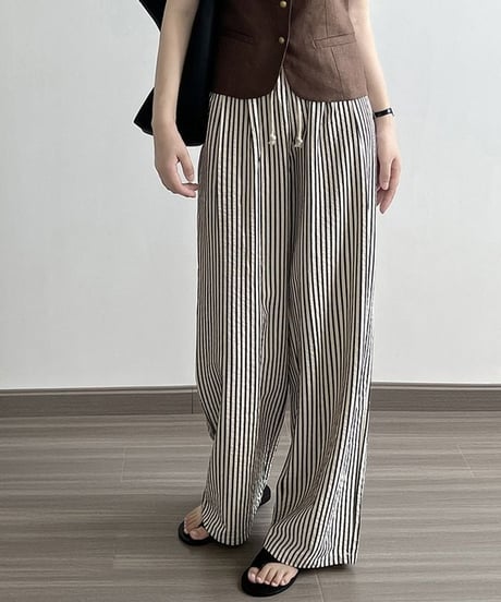 stripe wide-leg pants　　IR1431
