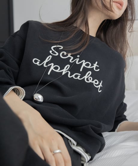cotton embroidered sweatshirt　　IR1495
