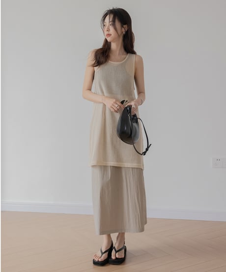 mesh knit one piece　　IR1384