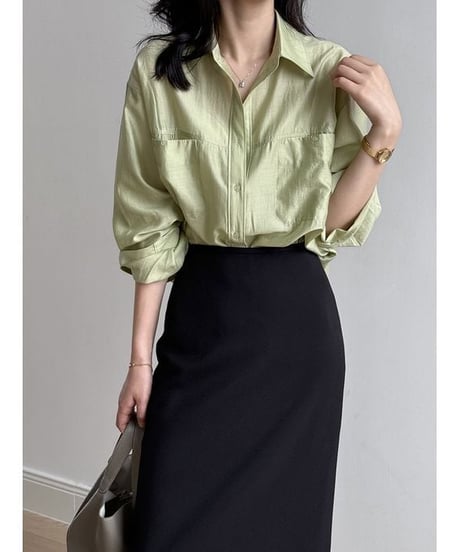 double pocket sheer shirt /3color　　IR1647