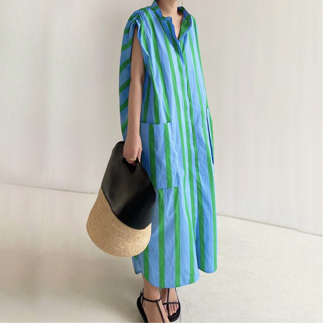 アパルトモン　 STATESIDE STRIPE シャツワンピース STRASBURGO｜ストライプシャツワンピース