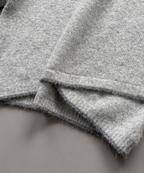 stitched design round neck sweater /2color　　IR1552