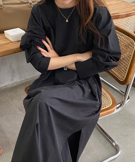 waist belt side slit one piece /3color　　IR1535