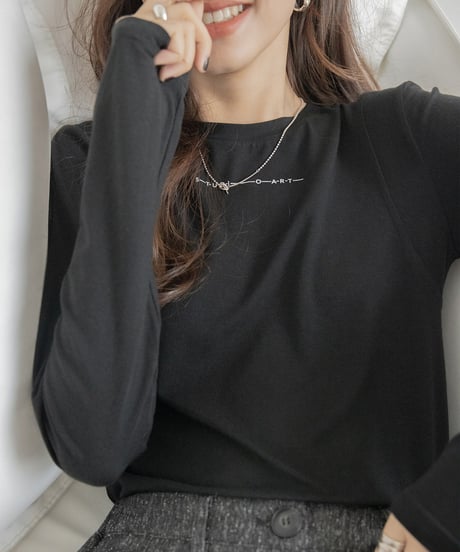 round neck lettering shirt　　IR1498