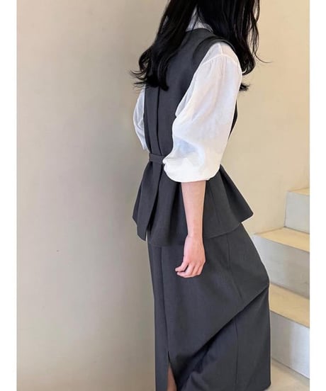 design vest & skirt setup /2color　　IR1633