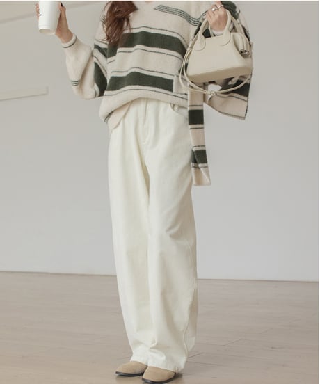 corduroy cotton casual pants /2color　IR1584