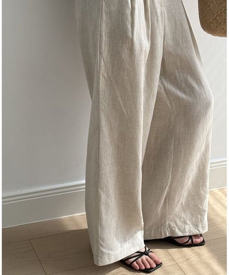 linen wide pants　　IR1651