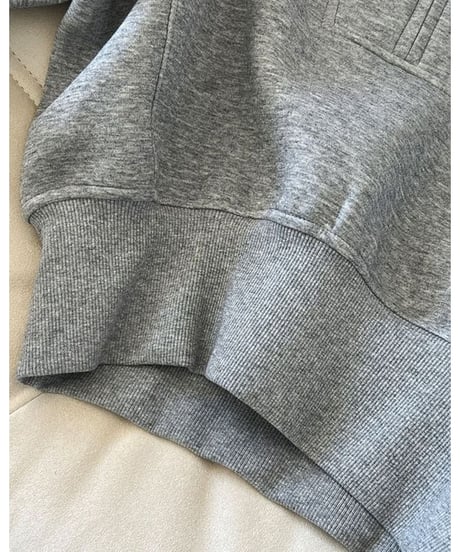 half zip short sweatshirt /3color　　IR1600