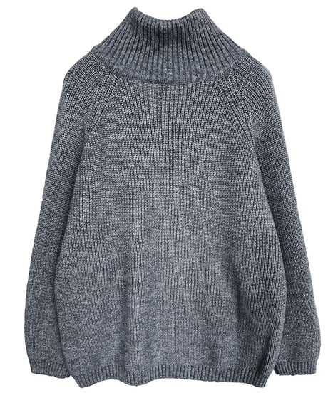 side zip high neck knit　　IR1459