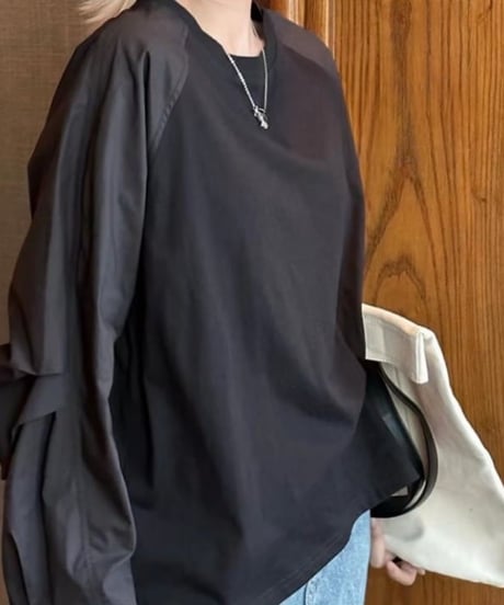 round neck loose shirts /2color　IR1577