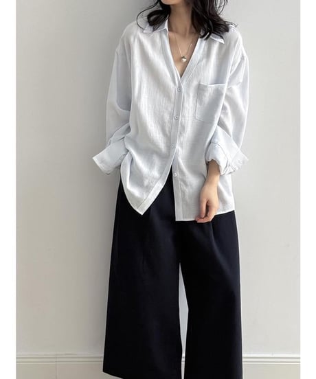 airy v-neck shirt /4color　IR1628